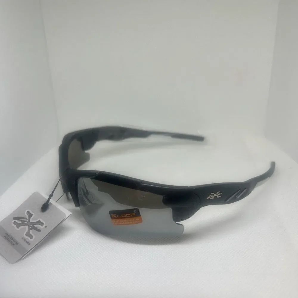 X-Loop Wrap Semi-Rimless Mens Shades Sunglasses